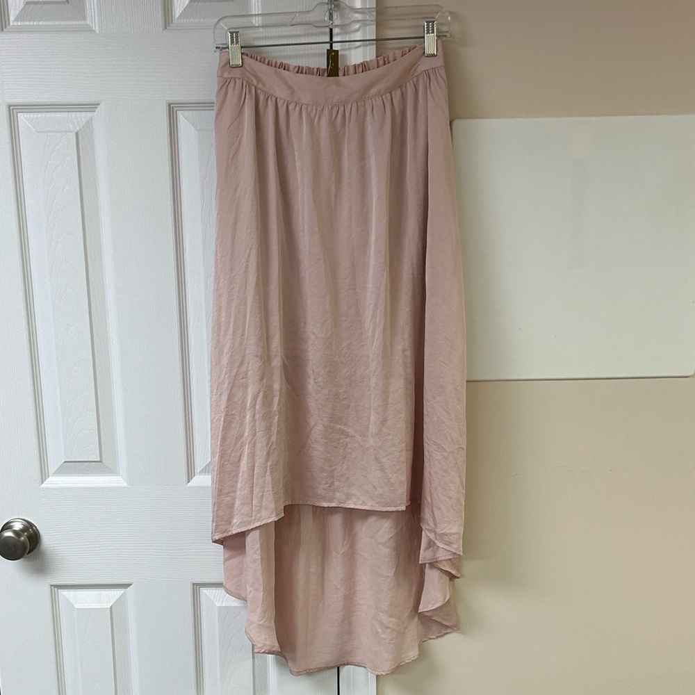 NWT LC Lauren Conrad Pink High-Low Maxi Skirt